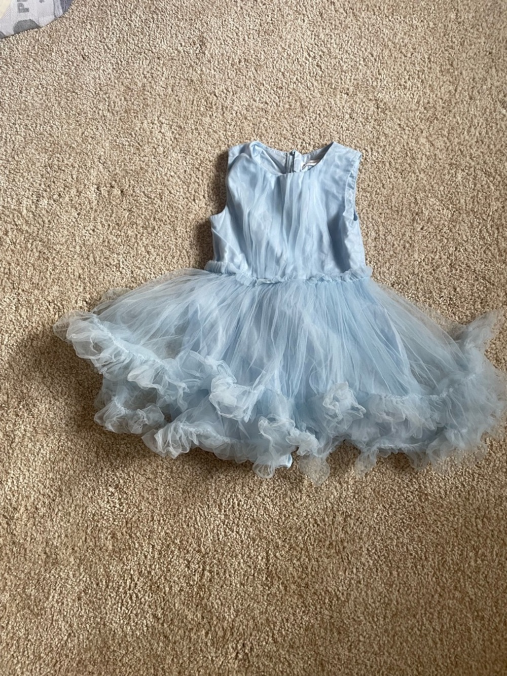 Light Blue Puffy Kids Dress size 130
